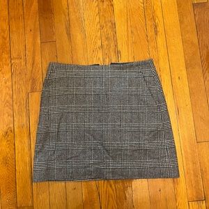 Black and White Plaid Skirt